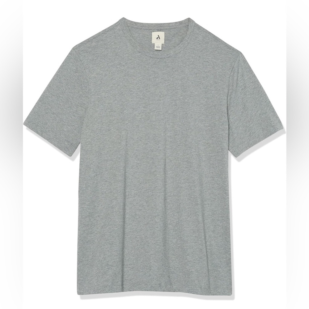 Amazon Aware Men's Organic Cotton Crew Short-Sleeve T-Shirt Gray Heather